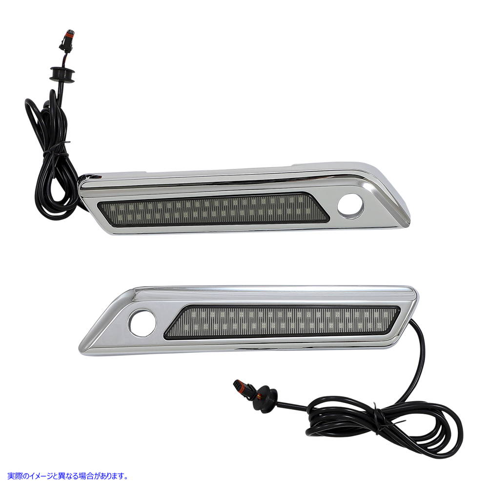 取寄せ ラッチライト - サドルバッグ - デュアルカラー - スモーク - クローム カスタムダイナミクス Latch Light - Saddlebag - Dual Color - Smoke - Chrome CD-SBL-DC4-SC 20402874