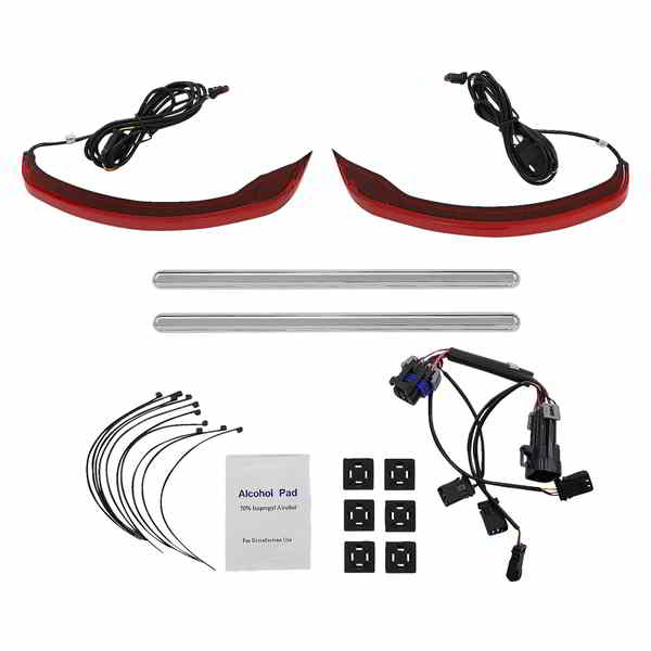 【並行輸入品】 カスタムダイナミクス サドルバッグライト - ロープロファイル - レッドレンズ - インディアン CD-IND-SPR-V2-R 20403201