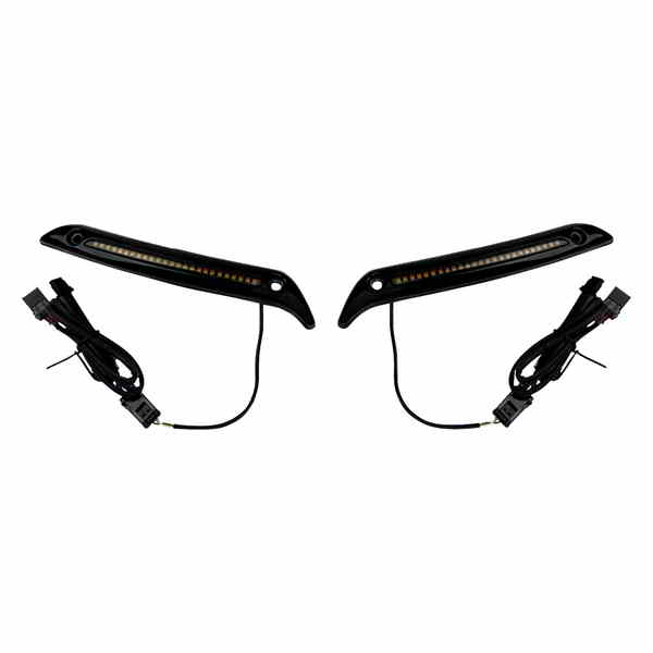 【並行輸入品】 カスタムダイナミクス LEDフロントガラストリム - グロスブラック CD-LRST-WT-B 20403249