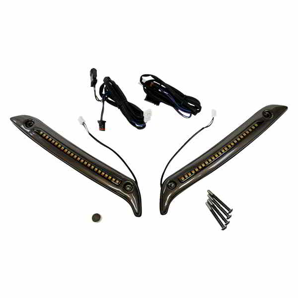 【並行輸入品】 カスタムダイナミクス LEDフロントガラストリム - ダークブロンズ CD-LRST-WT-D 20403250