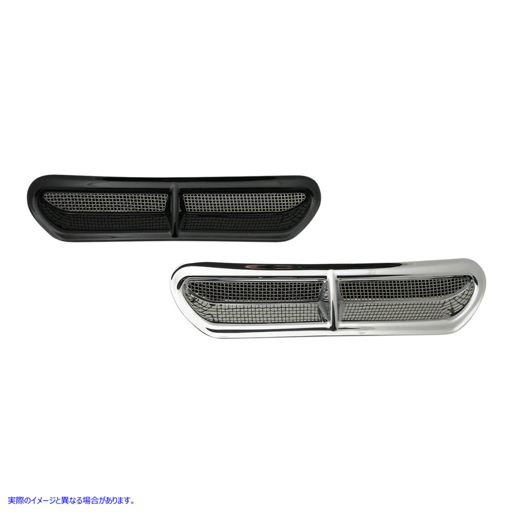 取寄せ フェアリングベントカバー - ブラック カスタムダイナミクス Fairing Vent Cover - Black HD-VENT-INSER-B 23500357