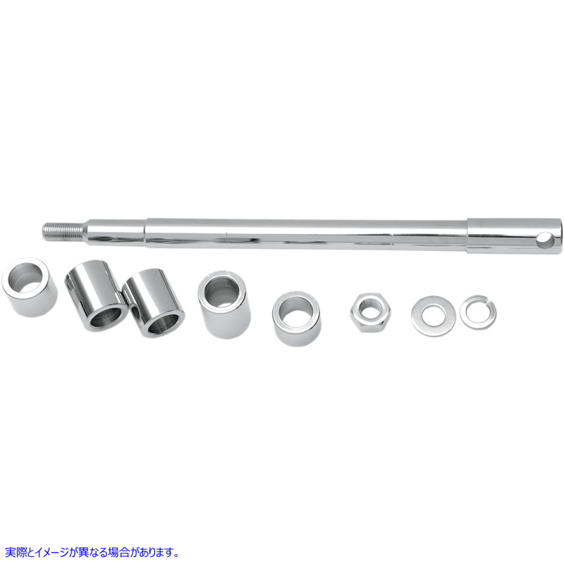 取寄せ アクスルキット - フロント - クローム - 86-99 FLST ドラッグスペシャリティーズ Axle Kit - Front - Chrome - '86-'99 FLST 0214-0570 02140570
