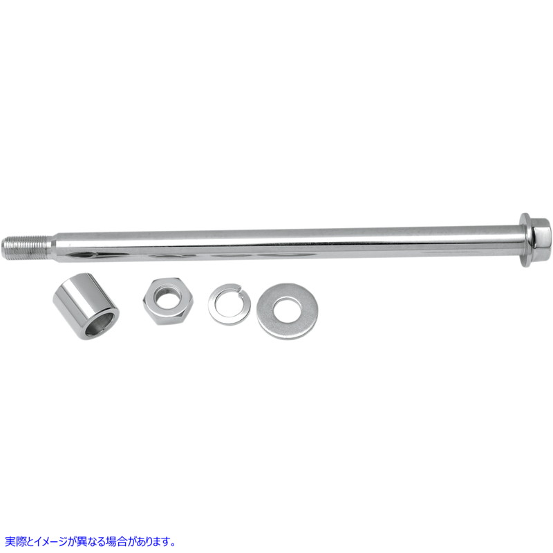 取寄せ アクスルキット - リア - クローム - 80-86 BT ドラッグスペシャリティーズ Axle Kit - Rear - Chrome - '80-'86 BT 0214-0582 02140582