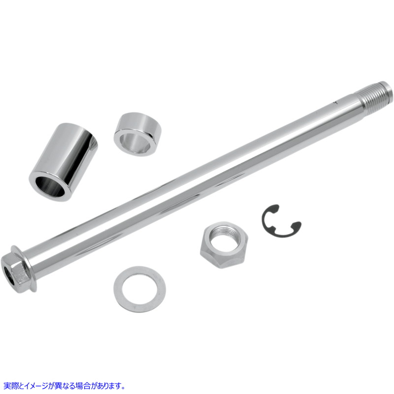 取寄せ アクスルキット - リア - クローム - 08-17 FXD ドラッグスペシャリティーズ Axle Kit - Rear - Chrome - '08-'17 FXD 0214-0585 02140585