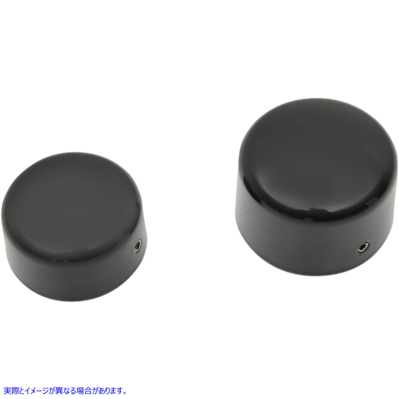 取寄せ 車軸キャップ ドラッグスペシャリティーズ Axle Caps - Black - Rear 0214-1236 02141236