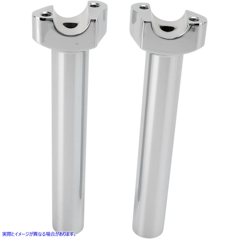 取寄せ ライザー - ストレート - 8インチ - クローム ドラッグスペシャリティーズ Risers - Straight - 8 - Chrome 0602-0402 06020402