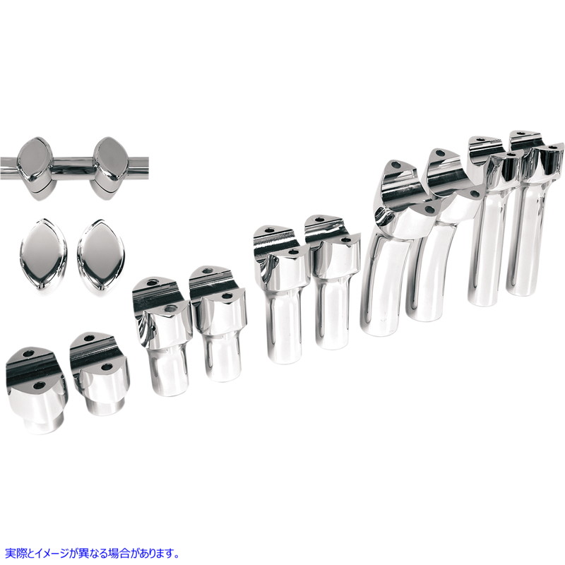 取寄せ ライザー - ビッグバッファロー - 4インチ - クローム ドラッグスペシャリティーズ Risers - Big Buffalo - 4 - Chrome 0602-0468 06020468