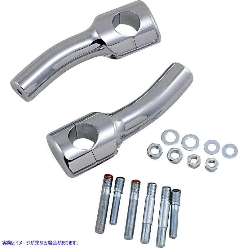 取寄せ ビッグバッファローハンドルバーライザー ドラッグスペシャリティーズ Risers - Big Buffalo - Pullback -  5-1/2 - Chrome 0602-0469 06020469