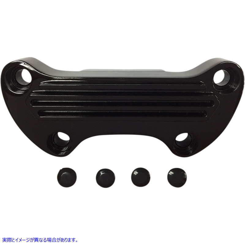 取寄せ ハンドルバークランプ ドラッグスペシャリティーズ Handlebar Clamp - Finned - Black 0603-0810 06030810