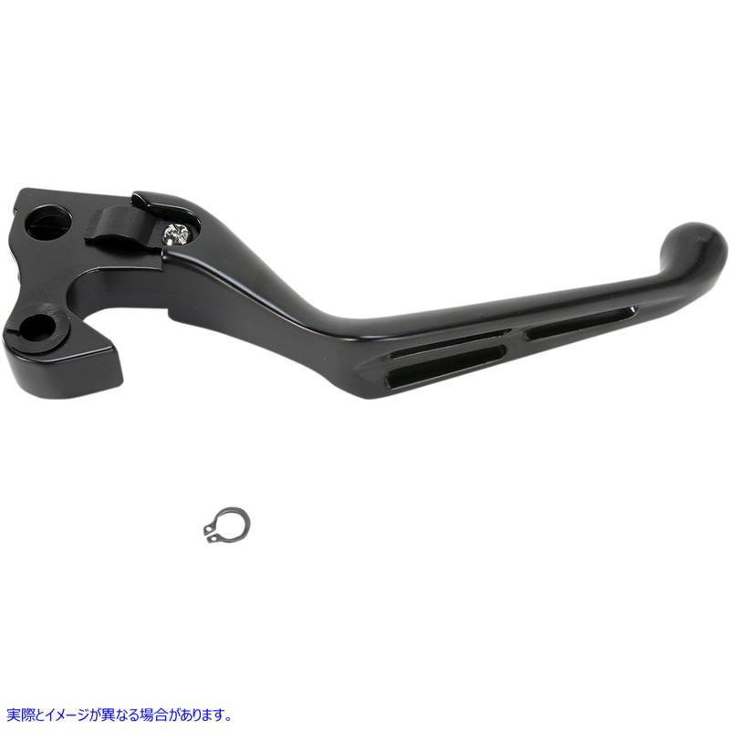 取寄せ スロット付きワイドブレード交換用クラッチレバー ドラッグスペシャリティーズ Clutch Lever - Wide Blade - Slotted - Black 0613-0947 06130947