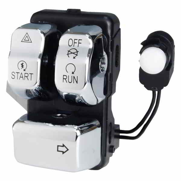 取寄せ コントロールモジュール - 右 - クローム ドラッグスペシャリティーズ Control Module - Right - Chrome 0616-0384 06160384