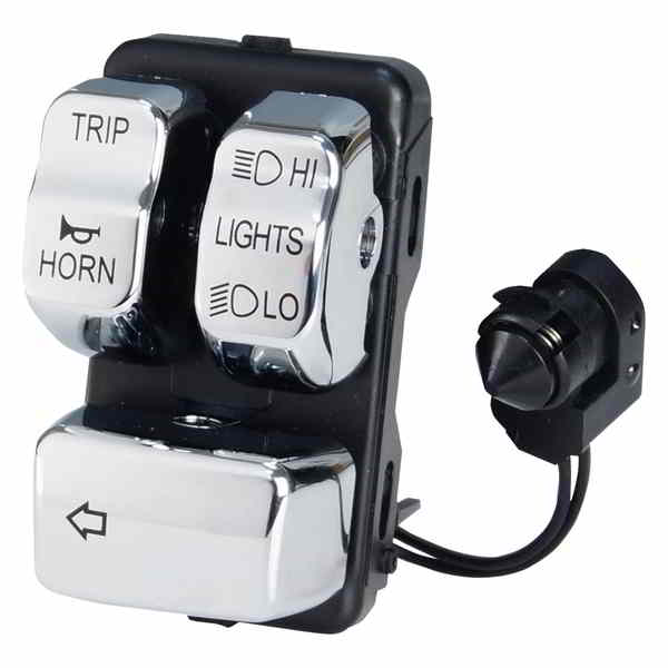 取寄せ コントロールモジュール - 左 - クローム ドラッグスペシャリティーズ Control Module - Left - Chrome 0616-0386 06160386