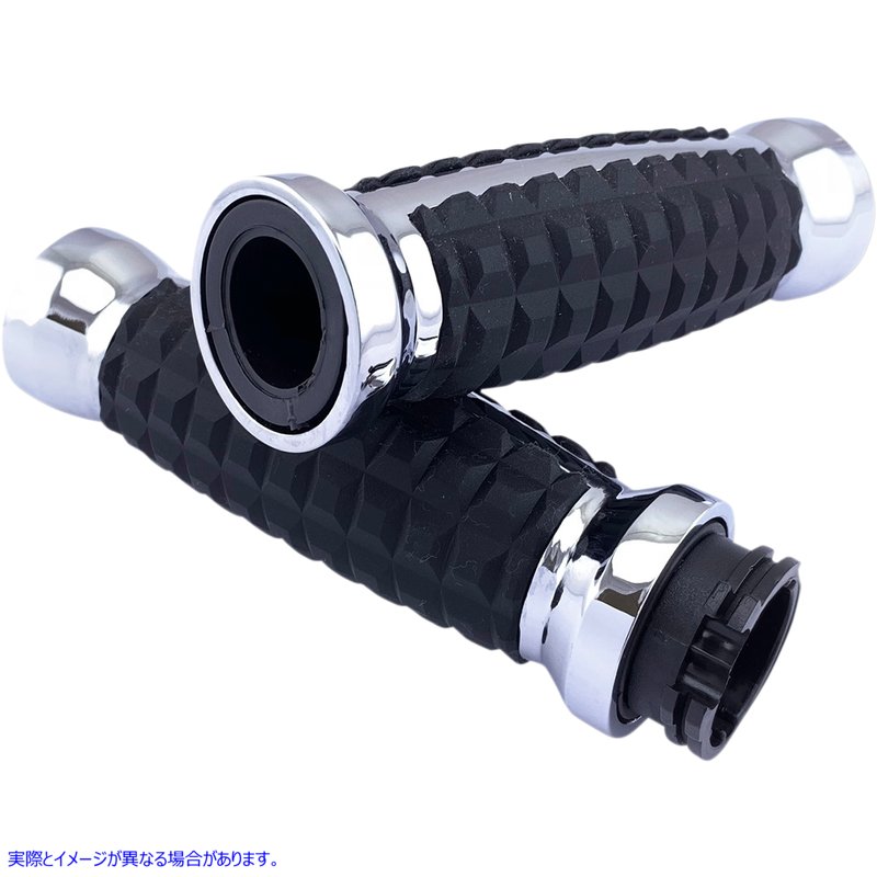 取寄せ グリップ - グレネード - クローム ドラッグスペシャリティーズ Grips - Grenade - Chrome 0630-2639 06302639