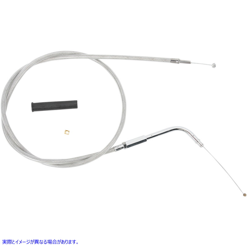 取寄せ スロットルケーブル - 28-1/2インチ - 編組 ドラッグスペシャリティーズ Throttle Cable - 28-1/2 - Braided 0650-0288 06500288