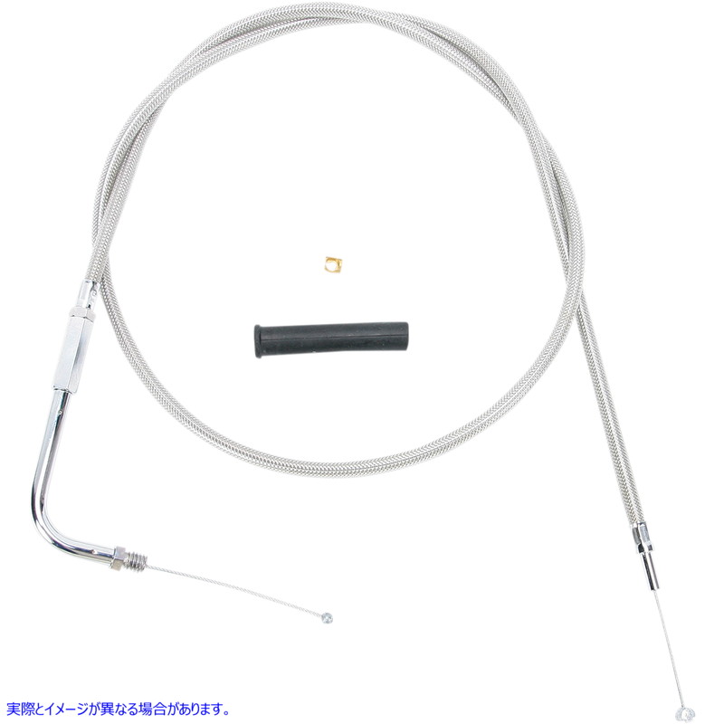 取寄せ スロットルケーブル - 48インチ - 編組 ドラッグスペシャリティーズ Throttle Cable - 48 - Braided 0650-0322 06500322