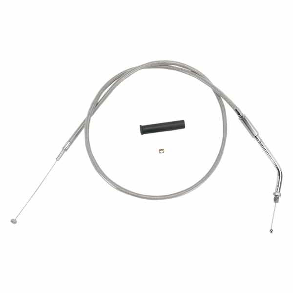 取寄せ スロットルケーブル - 39-1/2インチ - 編組 ドラッグスペシャリティーズ Throttle Cable - 39-1/2 - Braided 0650-0409 06500409