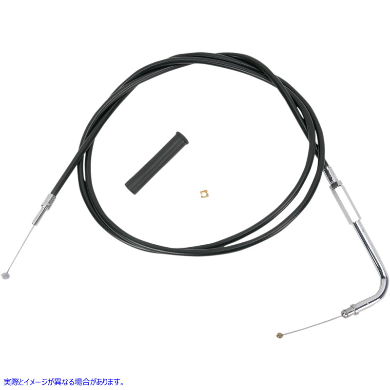 取寄せ 黒いビニールスロットル/アイドルケーブル ドラッグスペシャリティーズ Throttle Cable - 24-1/2 - Vinyl 0650-0416 06500416
