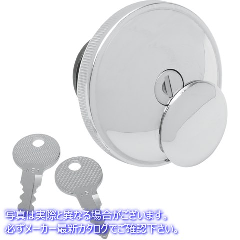 取寄せ ねじ込みロックガスキャップ - ベントなし ドラッグスペシャリティーズ Screw-In Locking Gas Cap - Non-Vented - Chrome 0703-0229 07030229