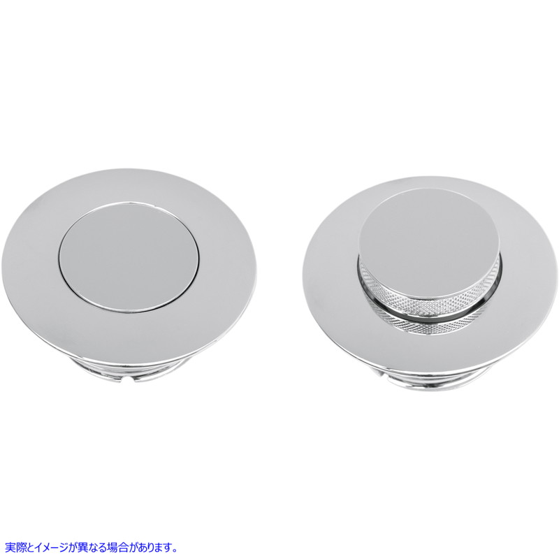 取寄せ ガスキャップ - 大型 - 通気孔付き - ポップアップ - クローム ドラッグスペシャリティーズ Gas Cap - Large - Vented - Pop-Up - Chrome 0703-0293 07030293