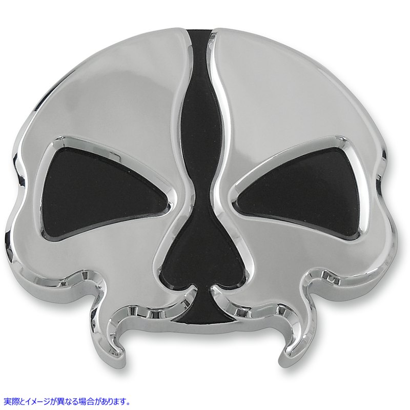 取寄せ ガスキャップ - ベント付き - スプリットスカル - クローム ドラッグスペシャリティーズ Gas Cap - Vented - Split Skull - Chrome 0703-0785 07030785