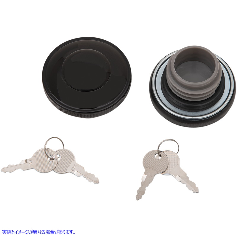 取寄せ ねじ込みロックガスキャップ - ベントなし ドラッグスペシャリティーズ Screw-In Locking Gas Cap - Non-Vented - Gloss Black 0703-0816 07030816