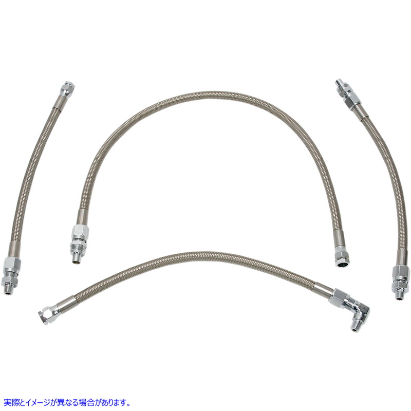 取寄せ オイルラインキット - ステンレススチール - ソフテイル ドラッグスペシャリティーズ Oil Line Kit - Stainless Steel - Softail 0711-0036 07110036