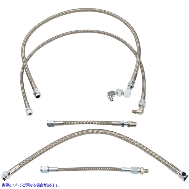 取寄せ オイルラインキット - ステンレススチール - スポーツスター ドラッグスペシャリティーズ Oil Line Kit - Stainless Steel - Sportster 0711-0039 07110039