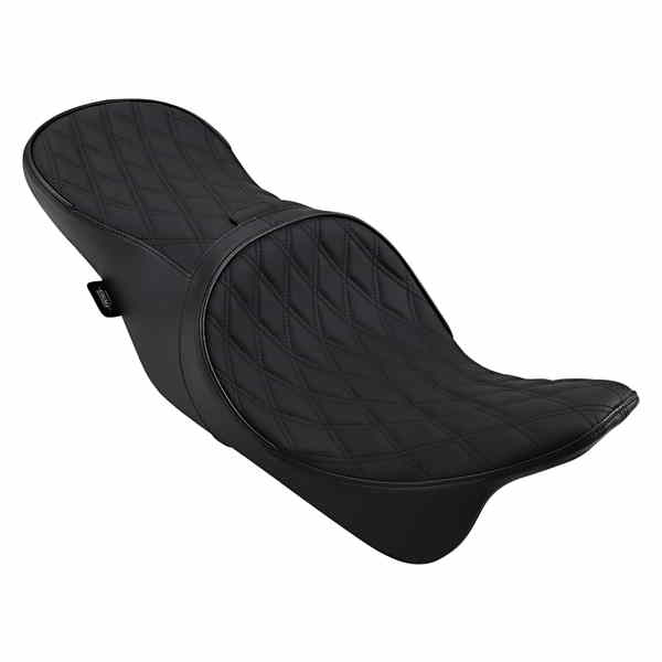 取寄せ フォワードポジション2アップロープロファイルツーリングレザーシート ドラッグスペシャリティーズ Low Forward Touring Seat - Diamond - FL '08-'23 0801-1011 08011011