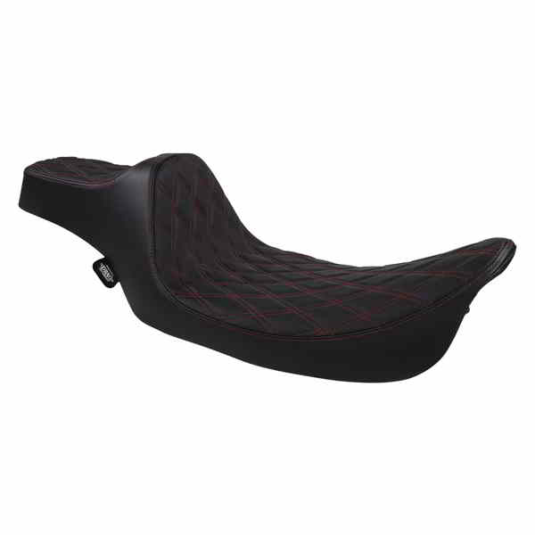 取寄せ エクステンデッドリーチ プレデター III シート ドラッグスペシャリティーズ Extended Reach Predator III Seat - Double Diamond - Black w/ Red Stitching - FL '99-'07 0801-1371 08011371