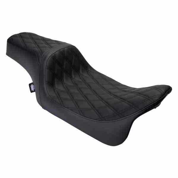 取寄せ ドラッグスペシャリティーズ Seat Predator 1-up Vinyl Double Diamond Black FLH 2008-2023 08011483