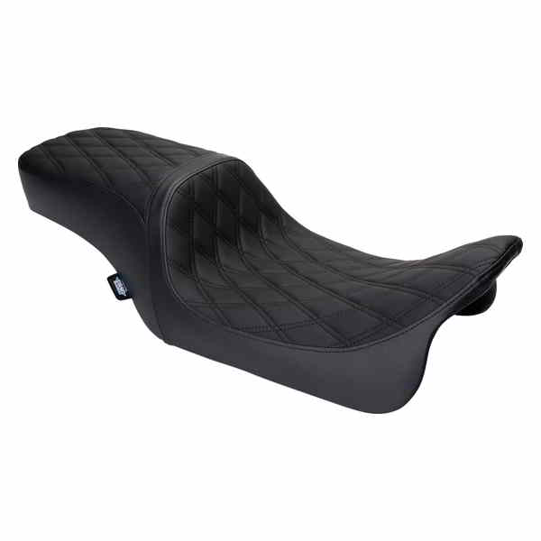 取寄せ ドラッグスペシャリティーズ Seat Predator 2-Up Vinyl Dbl Diamond Blk Stitch FLH 2008-23 08011490