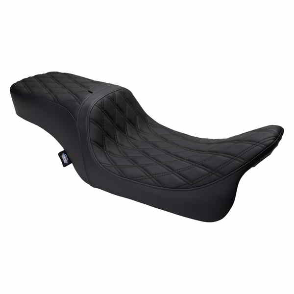 取寄せ ドラッグスペシャリティーズ Seat Predator 2up w/backrest option Blk DD vinyl FLH 08-23 08011500