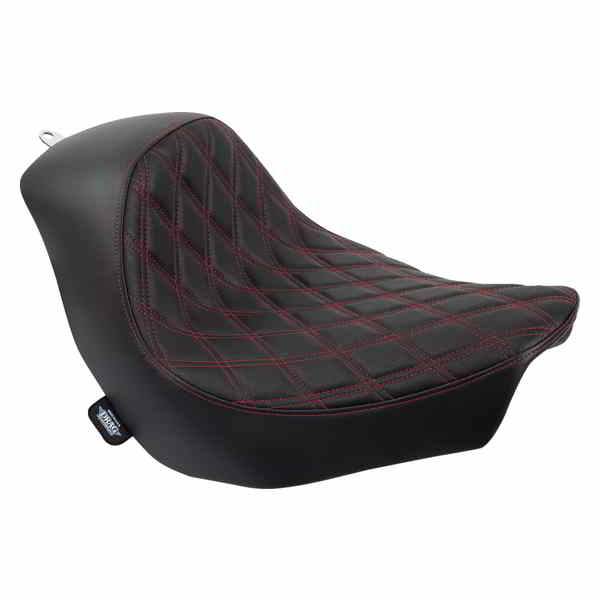 取寄せ ソロシート ドラッグスペシャリティーズ Solo Seat - Double Diamond - Red Stitching - FL/FX '18-'23 08021515