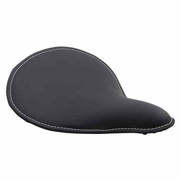 取寄せ スプリングソロシート - ラージ - ロープロファイル - ブラック、ホワイトペリメーターステッチ ドラッグスペシャリティーズ・シート Spring Solo Seat - Large - Low-Profile - Black w/ White Perimeter St 0806-0055 08060055