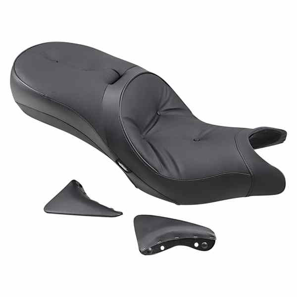 取寄せ 控えめなツーリングシート ドラッグスペシャリティーズ Low-Profile Touring Seat - Pillow Style - Black - Victory '10-'15 0810-1542 08101542