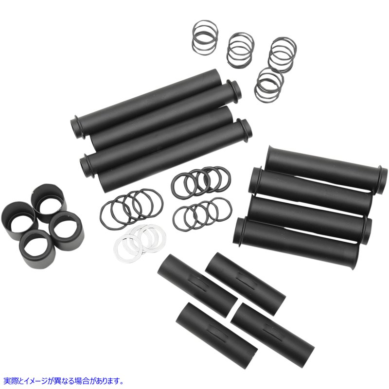 取寄せ プッシュロッドチューブキット ドラッグスペシャリティーズ Pushrod Tube Kit - Black - Twin Cam  0928-0043 09280043