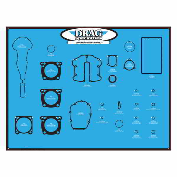 取寄せ ガスケットディスプレイボード - M8 ドラッグスペシャリティーズ Gasket Display Board - M8 0934-6923 09346923