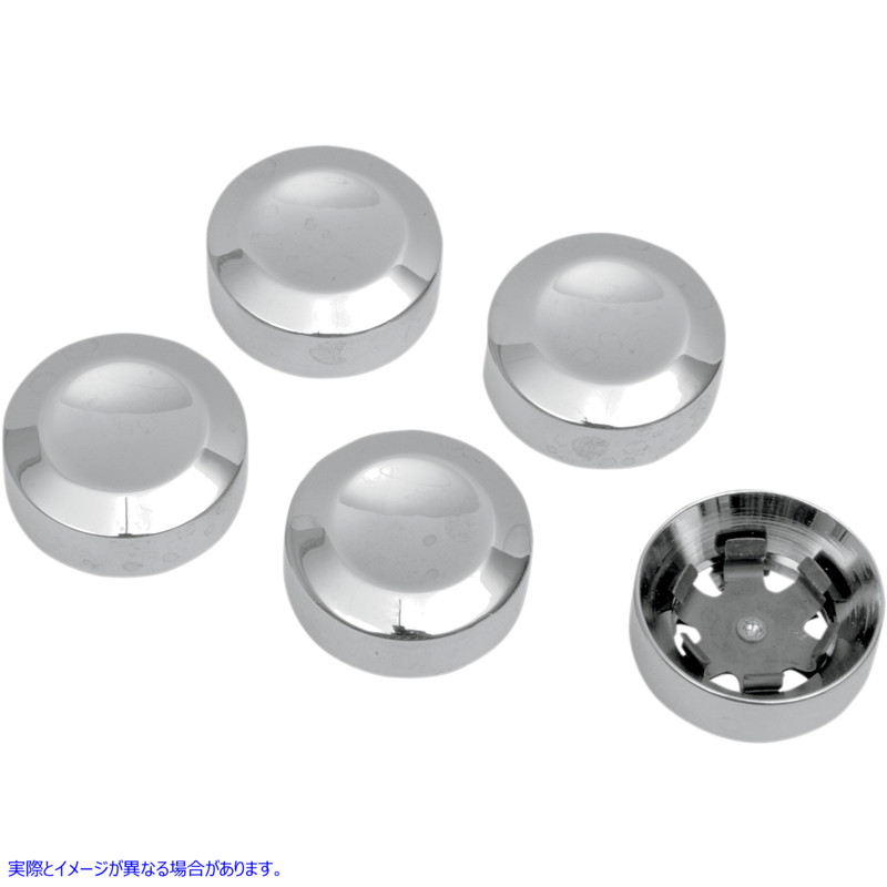 取寄せ リアプーリーボルトカバー - クローム ドラッグスペシャリティーズ Rear Pulley Bolt Cover - Chrome 1201-0597 12010597