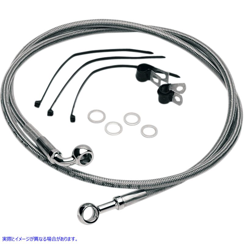 取寄せ ブレーキライン - フロント（上部） - ステンレススチール ドラッグスペシャリティーズ Brake Line - Front (Upper) - Stainless Steel 1204-2740 12042740