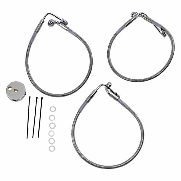 取寄せ ブレーキライン - フロント（下部/上部） - ステンレススチール ドラッグスペシャリティーズ Brake Line - Front (Lower/Upper) - Stainless Steel 1204-2742 12042742