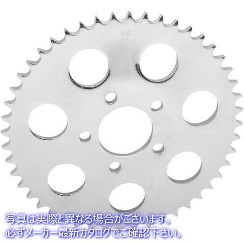 取寄せ リアスプロケット - ディッシュ - クローム - 48歯 - ビッグツイン ドラッグスペシャリティーズ Rear Sprocket - Dished - Chrome - 48 Tooth - Big Twin 1210-0367 12100367