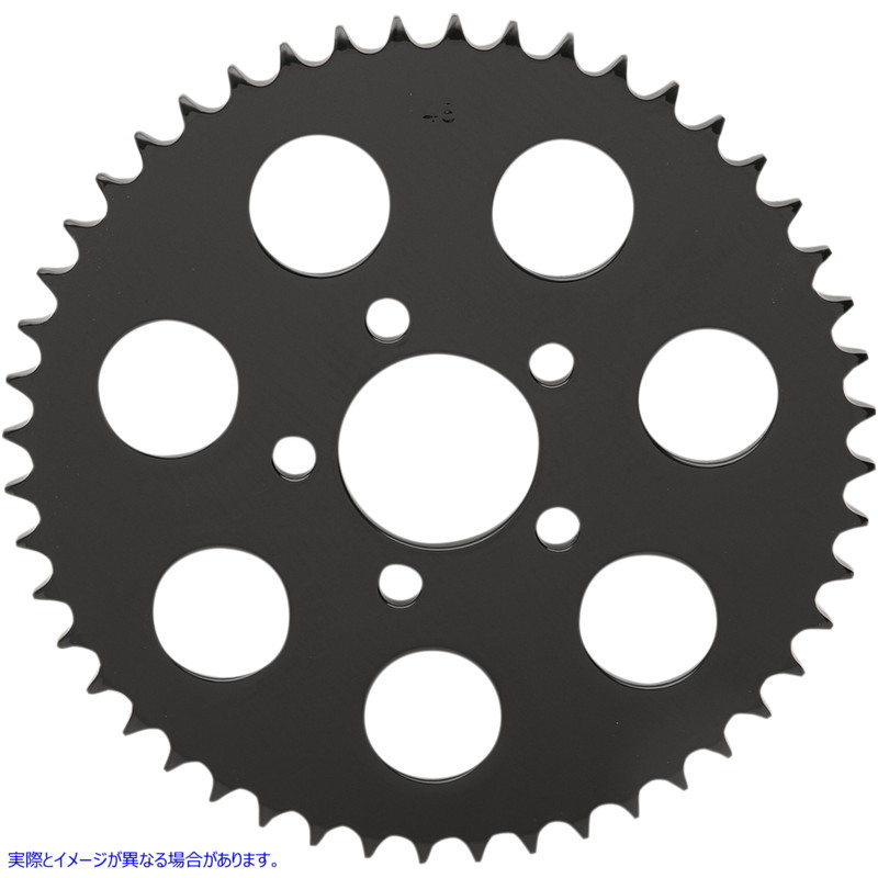 取寄せ リアスプロケット - フラット - グロスブラック - 48歯 - ビッグツイン ドラッグスペシャリティーズ Rear Sprocket - Flat - Gloss Black - 48 Tooth - Big Twin 1210-1844 12101844