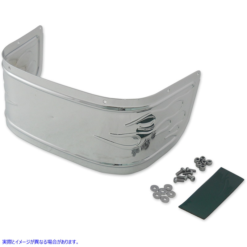 取寄せ クロムメッキスチールフロントフェンダースカート - フレイム ドラッグスペシャリティーズ Front Fender Skirt - Chrome 1405-0223 14050223