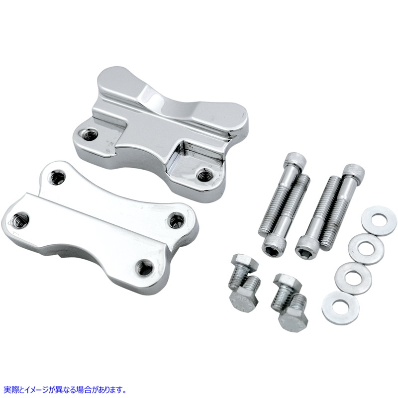 取寄せ フェンダーフォークアダプター - クローム ドラッグスペシャリティーズ Fender-To-Fork Adapters - Chrome 1410-0066 14100066