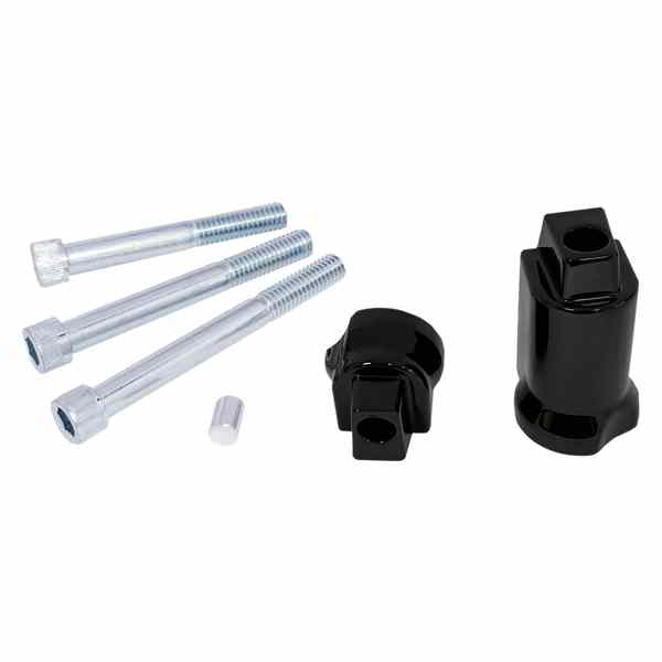 取寄せ 助手席側フロアボードマウント - グロスブラック ドラッグスペシャリティーズ Passenger Floorboard Mount - Gloss Black 1621-1005 16211005