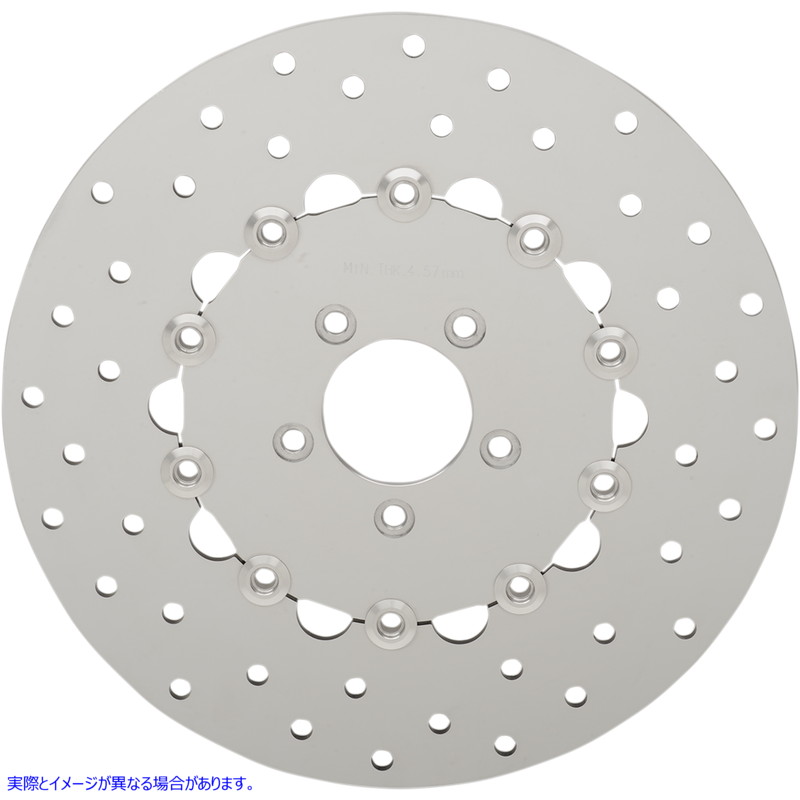取寄せ 磨かれたステンレス鋼ドリルブレーキローター ドラッグスペシャリティーズ Drilled Brake Rotor - Front - 11.8 - Dyna 1710-3157 17103157