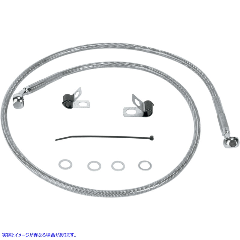 取寄せ ブレーキライン - フロント（上部） - ステンレススチール ドラッグスペシャリティーズ Brake Line - Front (Upper) - Stainless Steel 1741-0874 17410874