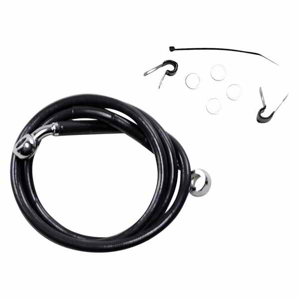 取寄せ ブレーキライン - フロント - ブラック - +2インチ - XL ドラッグスペシャリティーズ Brake Line - Front - Black - +2 - XL 1741-2533 17412533