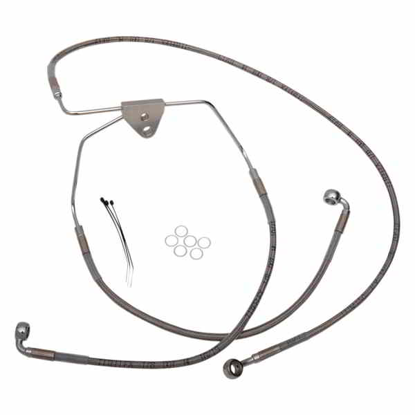取寄せ ブレーキライン - フロント - +8インチ - ツーリング - ステンレススチール ドラッグスペシャリティーズ Brake Line - Front - +8 - Touring - Stainless Steel 1741-2627 17412627