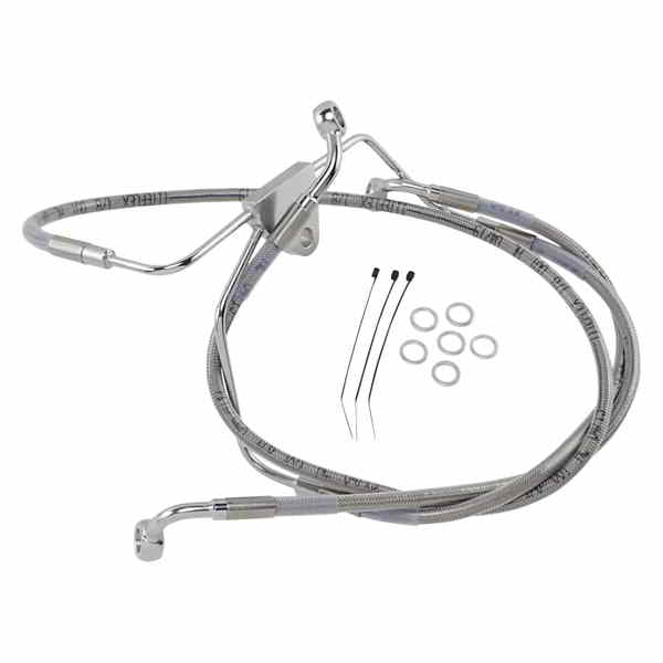 取寄せ ブレーキライン - フロント - +6インチ - ツーリング - ステンレススチール ドラッグスペシャリティーズ Brake Line - Front - +6 - Touring - Stainless Steel 1741-2631 17412631